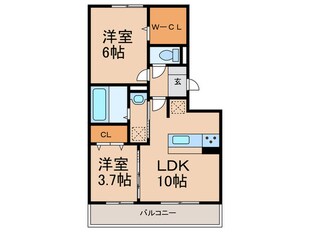 Ｂｅｌｌ　Ｄｅｍｅｕｒｅ　Ａ棟の物件間取画像